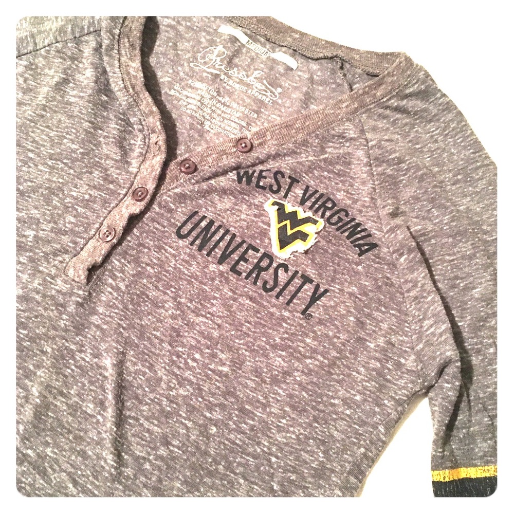 WVU button up t shirt